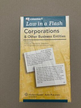 (New) Emanuel Law in a Flash (Flashcards) for Corporations & Other Business Enti